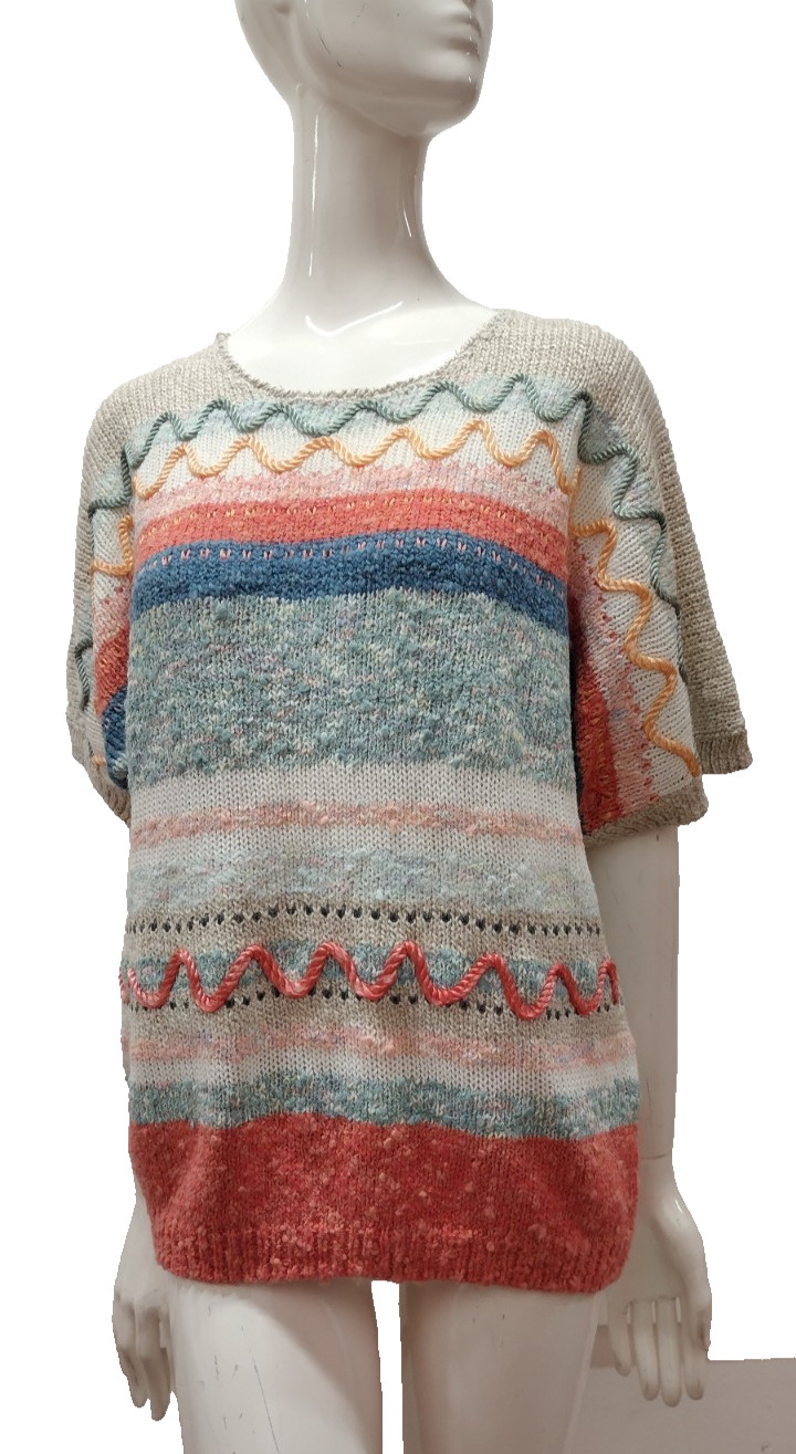 Knit Epic 1980s Pullover Top Vest Sweater Cords Koret Golden Girls Pastels 90s