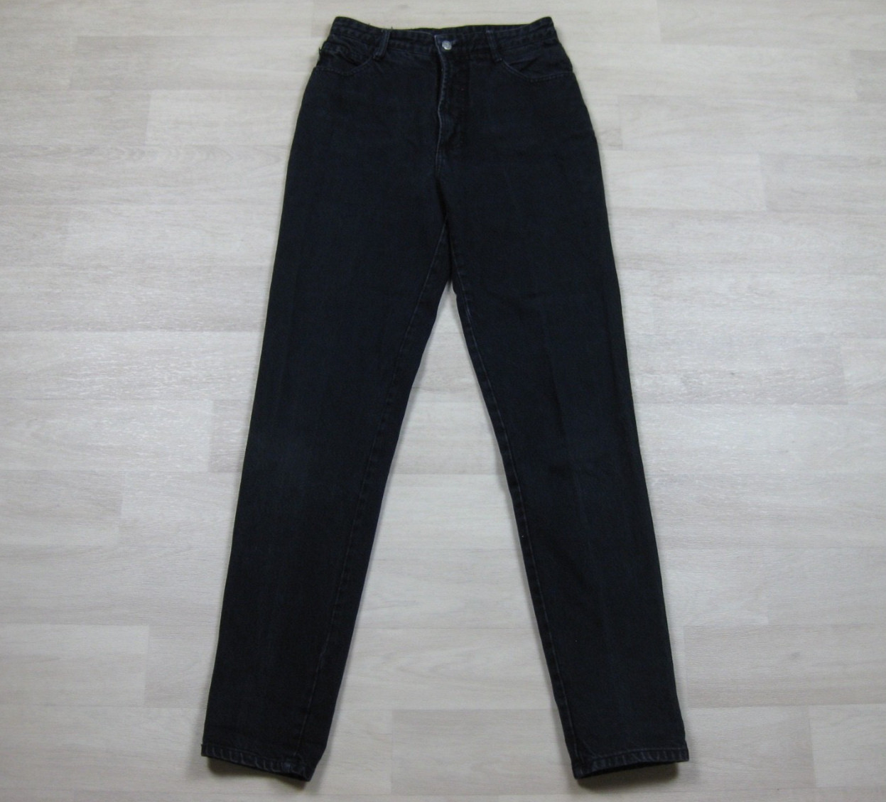 Vintage 90s BONGO Jeans Womens (7) Black Denim Slim Tapered Fit Gene Montesano
