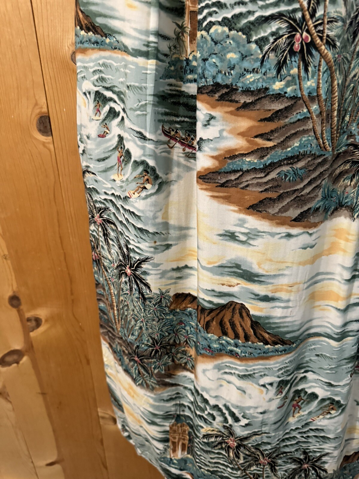 Womens Pineapple Juice Hawaiian MuumuuMidi (2 Flaws) SMALL BUST 18 Across