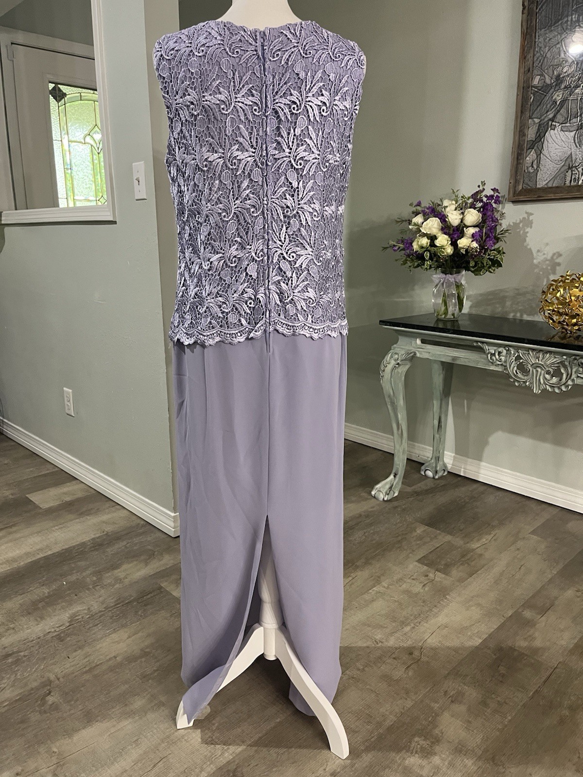 Vintage Karen Miller New York Purple Lace Mother of the Bride Dress Size 14