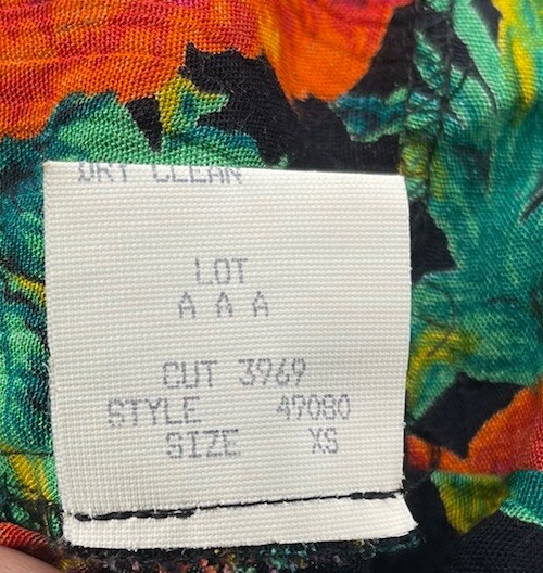 VINTAGE KAREN KANE WOMEN’S BLAZER OPEN FRONT LONG SLEEVE FLORAL PRINT SIZE XS