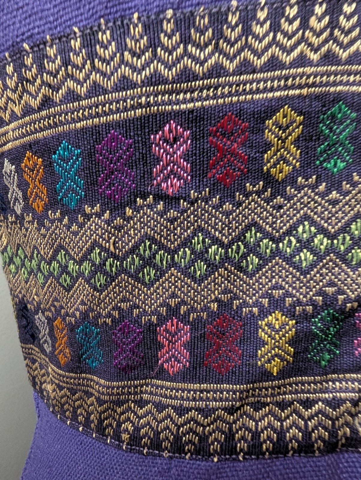 Vintage 70’s Bohemian Tapestry Bell Sleeves Empire Maxi Dress XS Renaissance