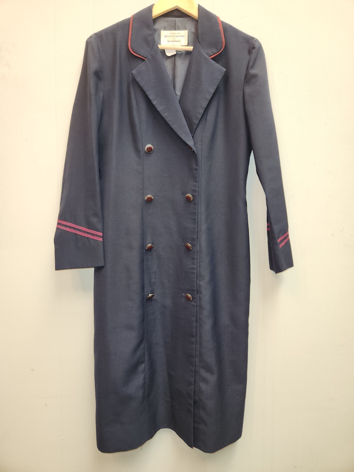 VTG United Airlines By Brookhurst Stewardess Flight Attendant Uniform Dress 8R