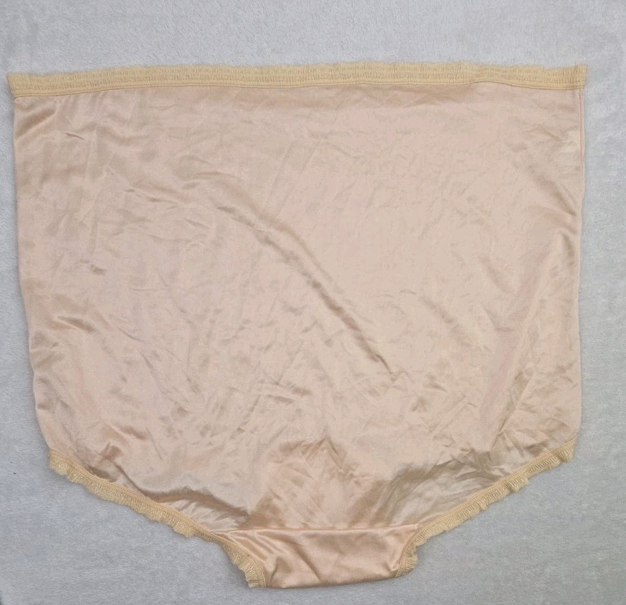 Vtg 70s 80s BALI Freeform Panty Antron Nylon Brief Pinup 2142 Beige Size 7 Large
