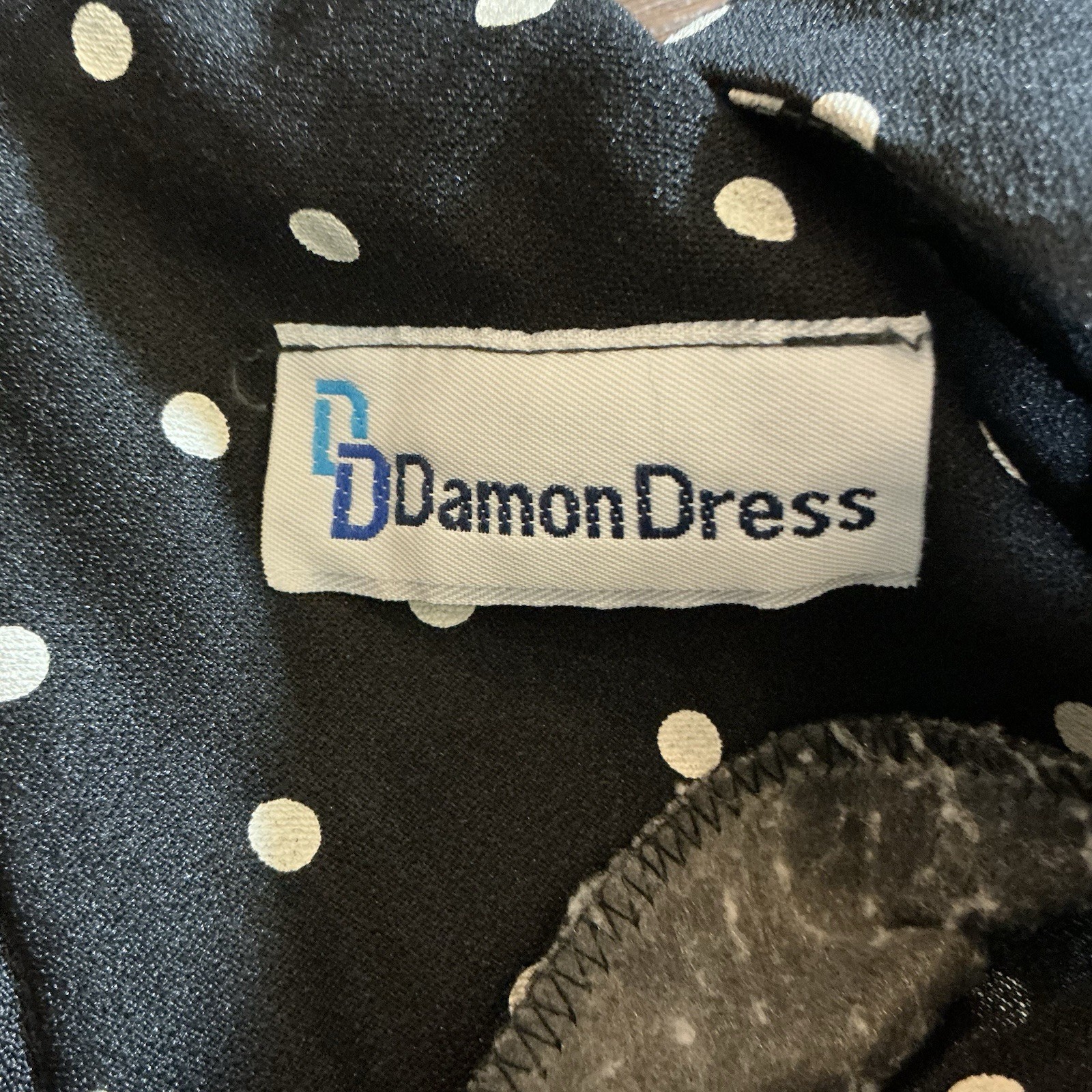 VINTAGE Size 16 – Damon Dress Polka Dot 2PC Suit Top Skirt USA Made Womens #2708