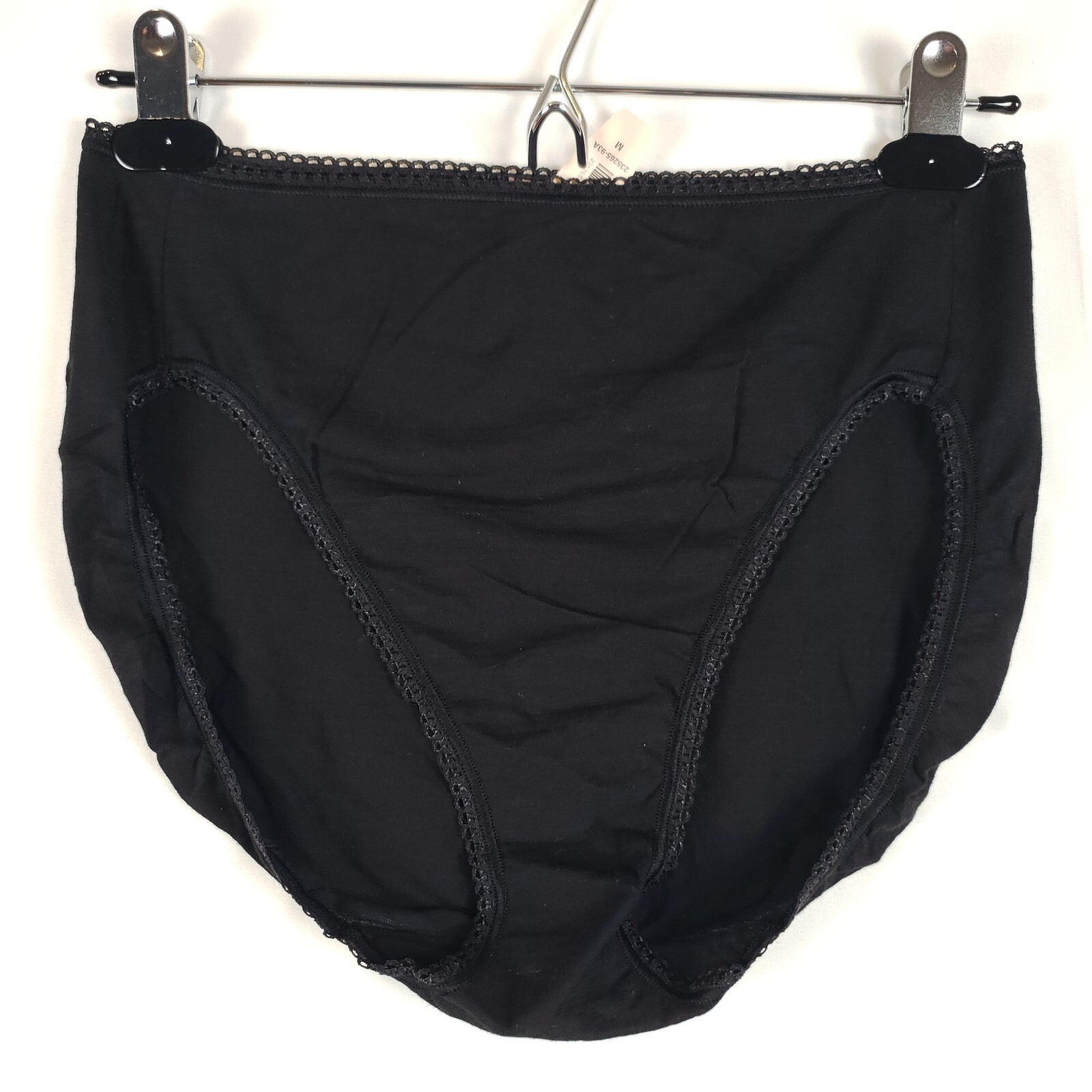 Vtg Victorias Secret Hi Leg Panty Medium 100% Cotton Eyelet Trim 2008 NWT