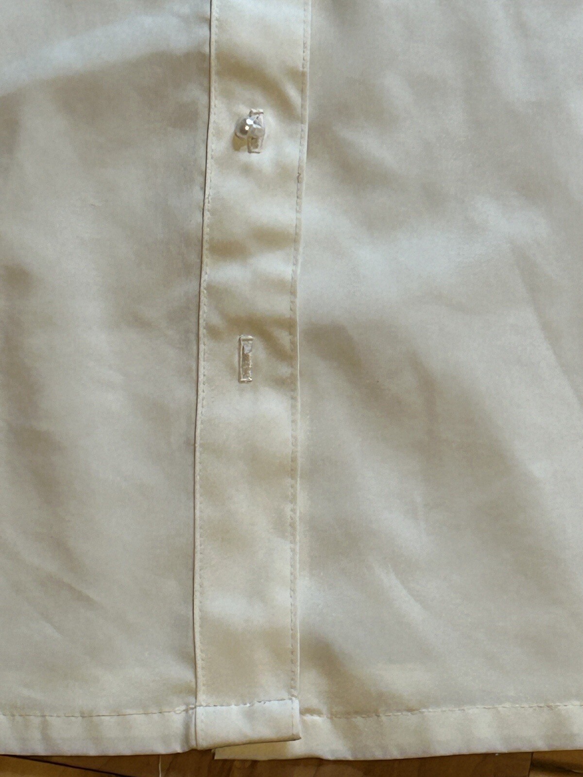 vintage sears jr bazaar 70s Button Down Shirt Ivory Secretary Geek Cottage