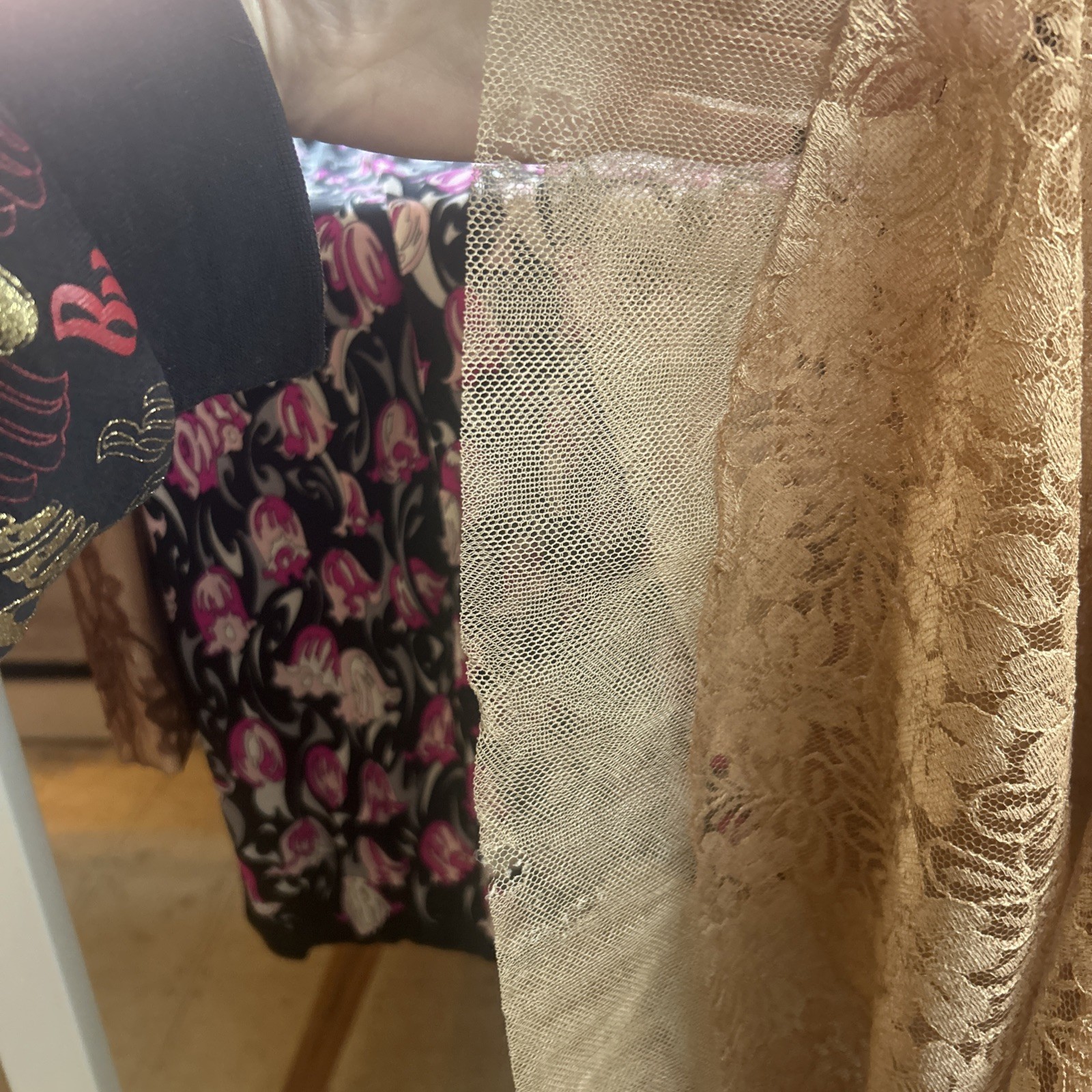 1930’s Vintage Terracotta Lace Dress w/ Collar + Button Down Size XS