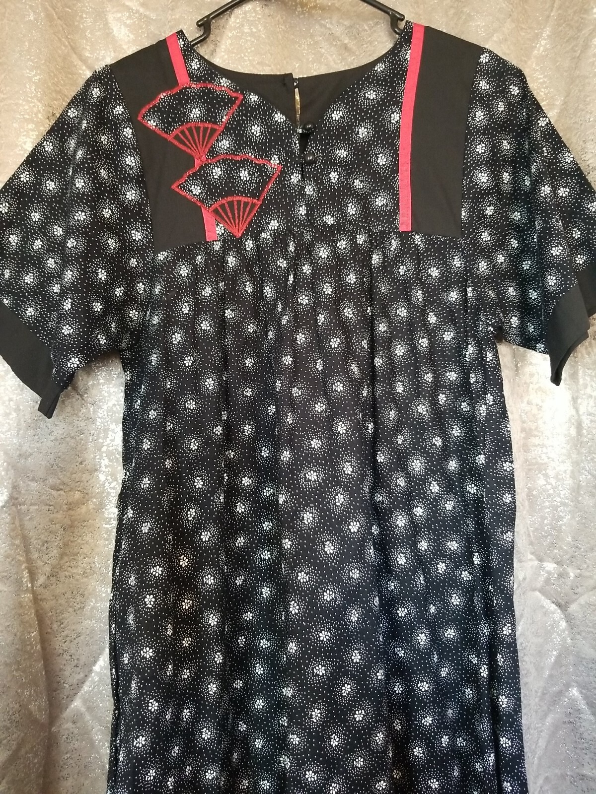 Carol Bennett Liberty House Hawaii Muu Muu Women’s Dress Size S Black Vintage