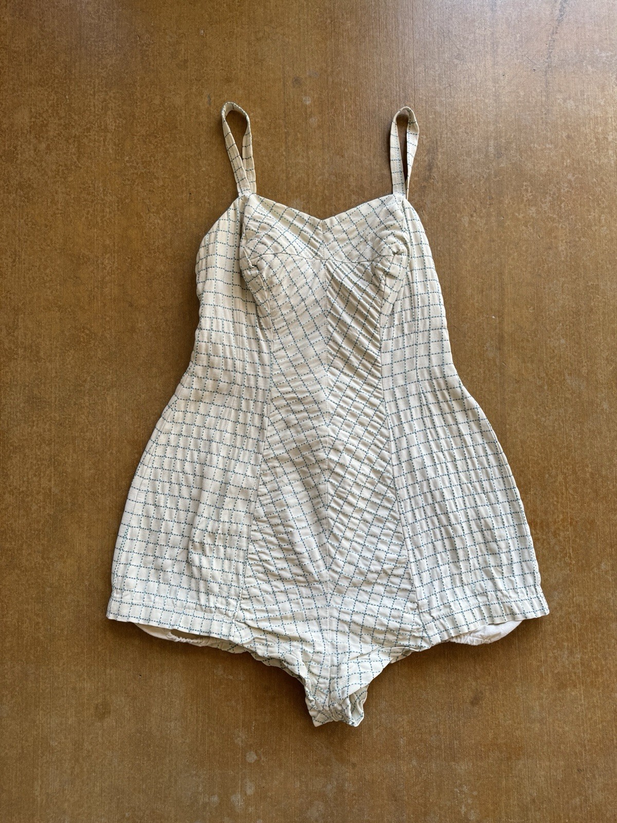 True VTG 50e Alix Of Miami Mid Century Playsuit One Piece Swimsuit Women’s (S)