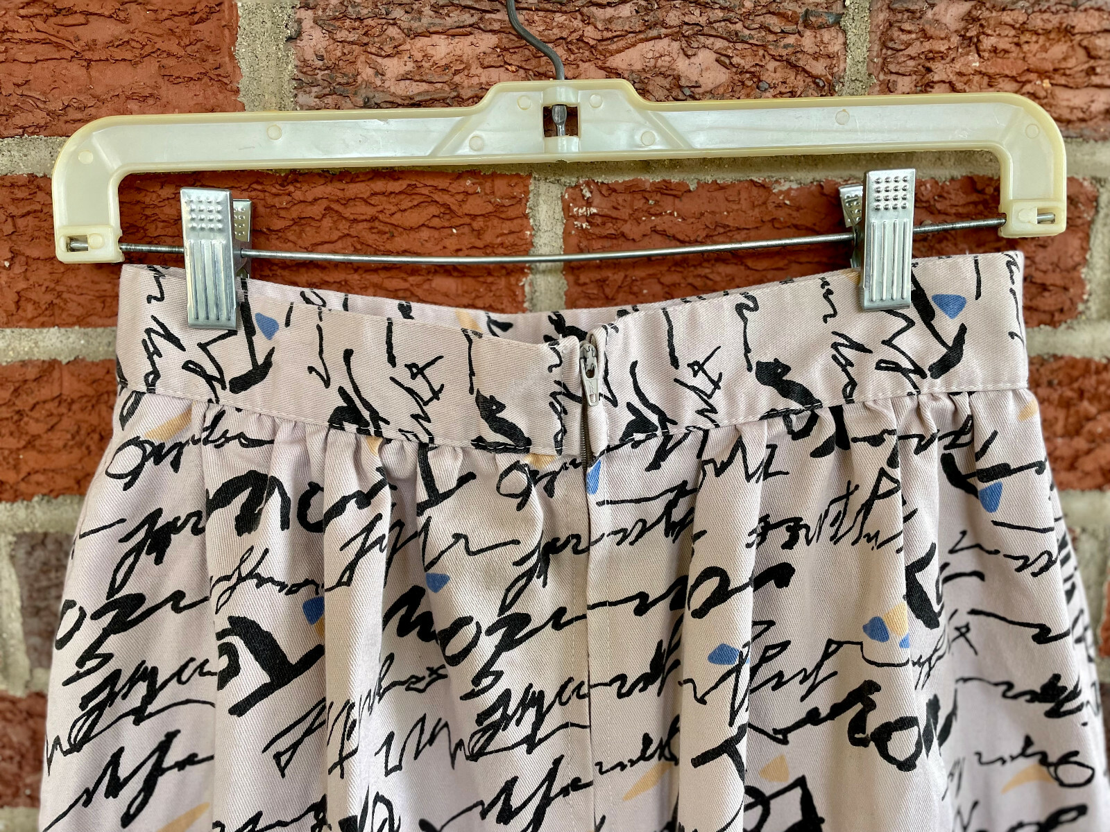 Vintag 1980s Maximalist Punk New Wave Avant Garde Midi Skirt Pockets small