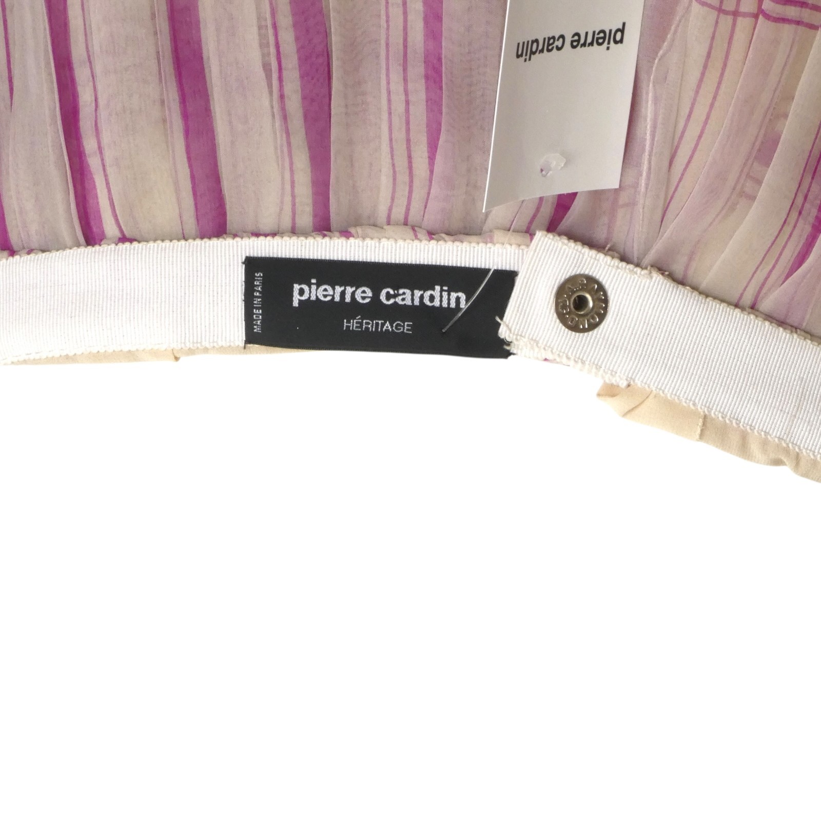 PIERRE CARDIN-Multi Color Organza Pleat Skirt, Size 6