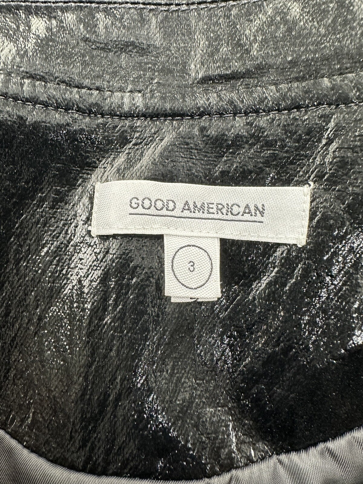 Good American Black Trench Coat Size 3 Travel Preppy Academic Classy Old Money