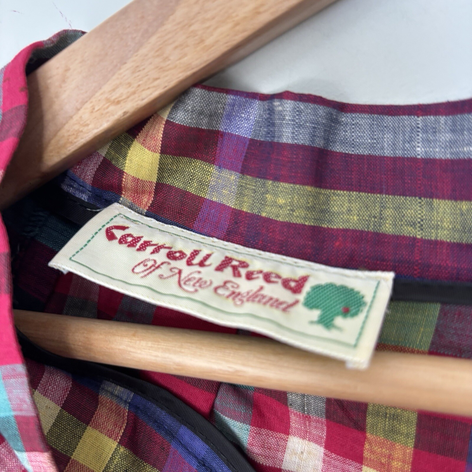 Vintage Carroll Reed of New England Multicolor Plaid Pleated Midi Skirt-10-NWT