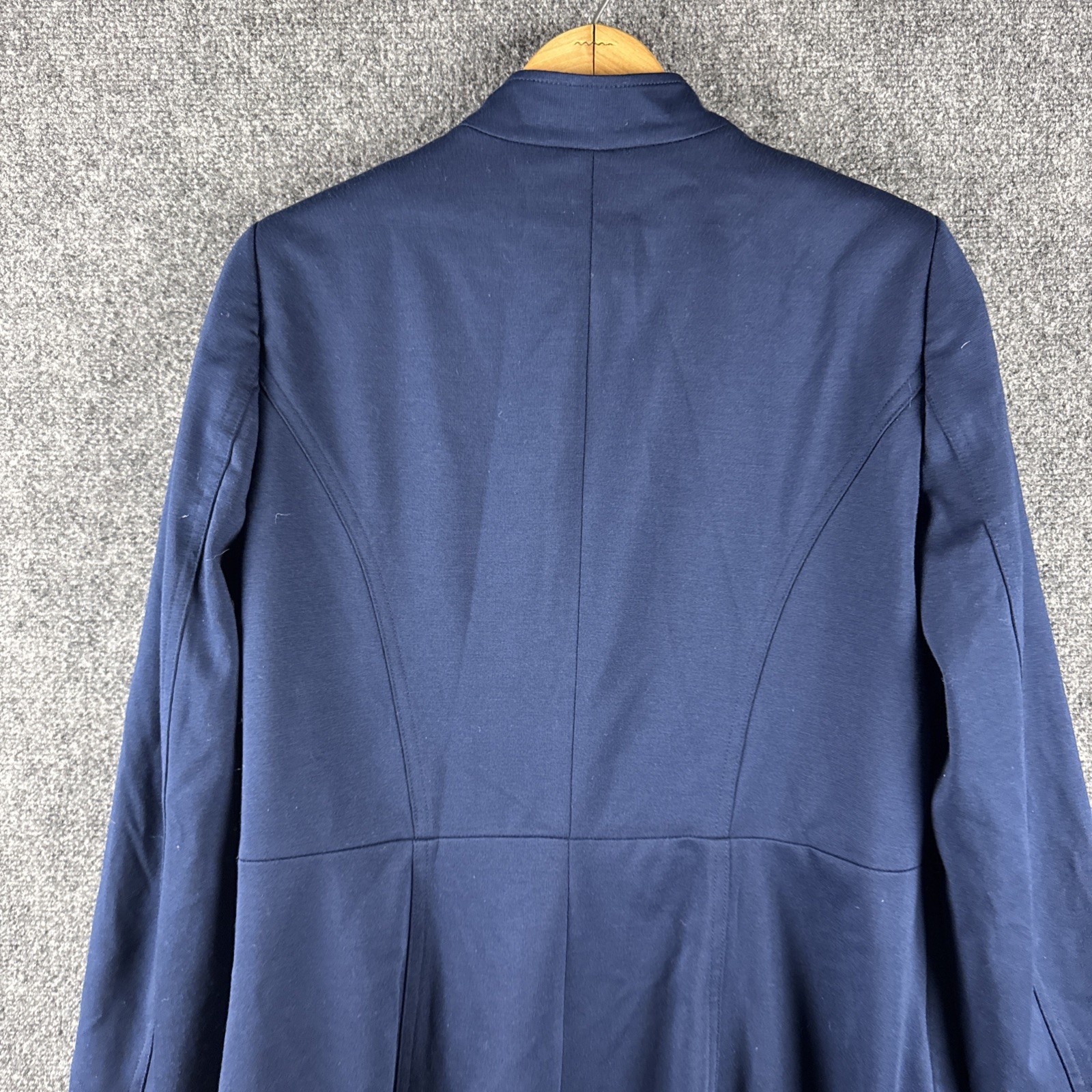 Cleo Navy Blue Button Up Vintage Styled Dress Coat ￼