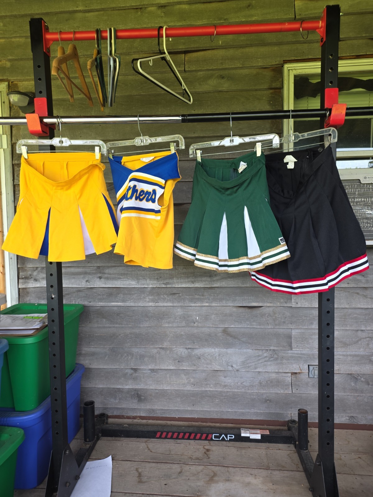 Vtg Lot of 3 Cheerleader Skirts 1 Top Uniform Costume Cosplay