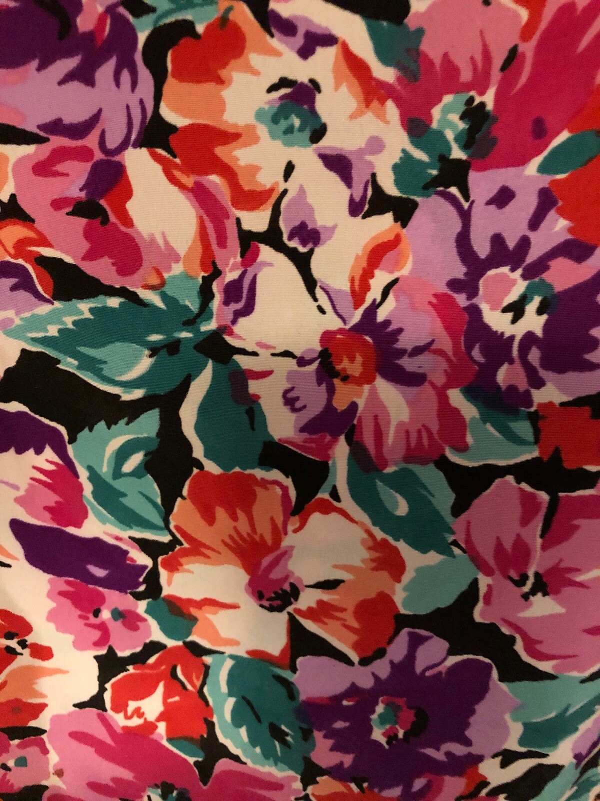 Vintage JAY JACOBS Polyester Tank Top Floral 1990 M Career Sleeveless 90’s