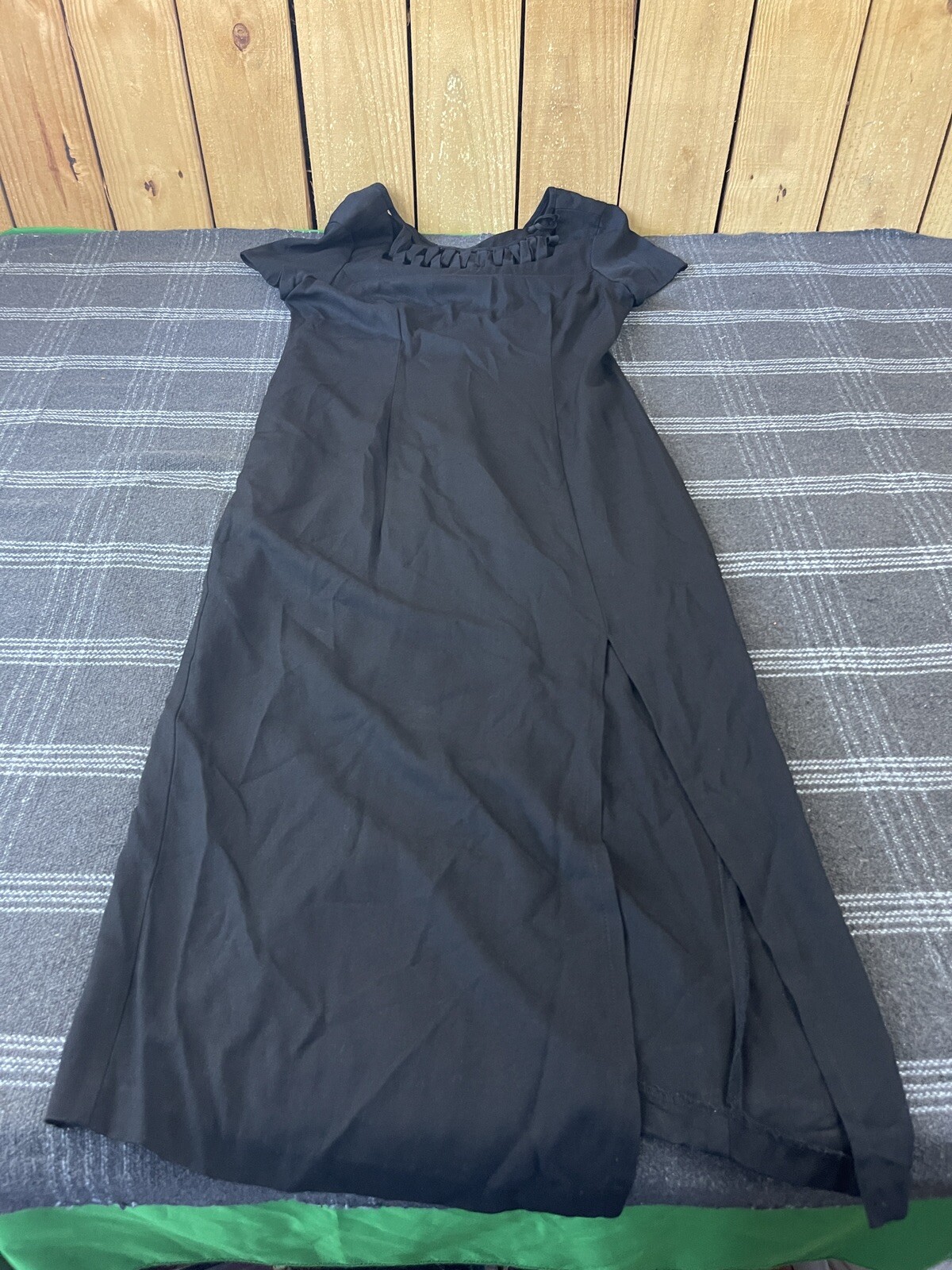 VTG 90s SL Fashions Black Maxi Dress Size 14 Formal Party Made USA