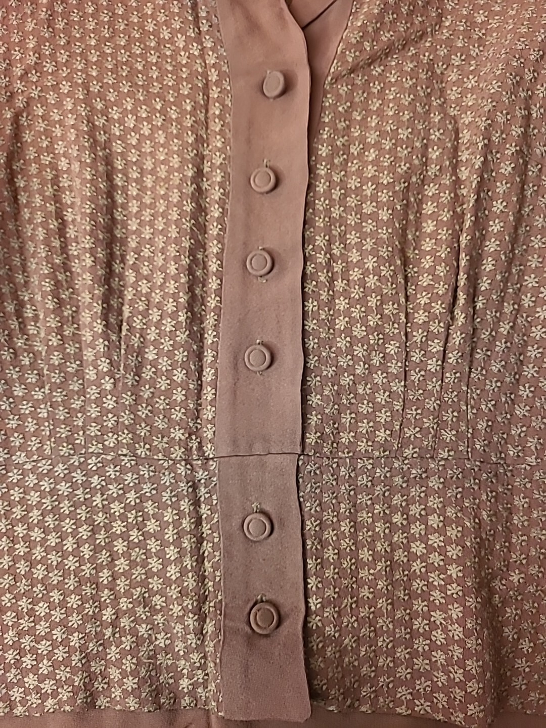 Martha Manning Original Vintage Mauve Dress Faux Two Piece Peplum Short Sleeves