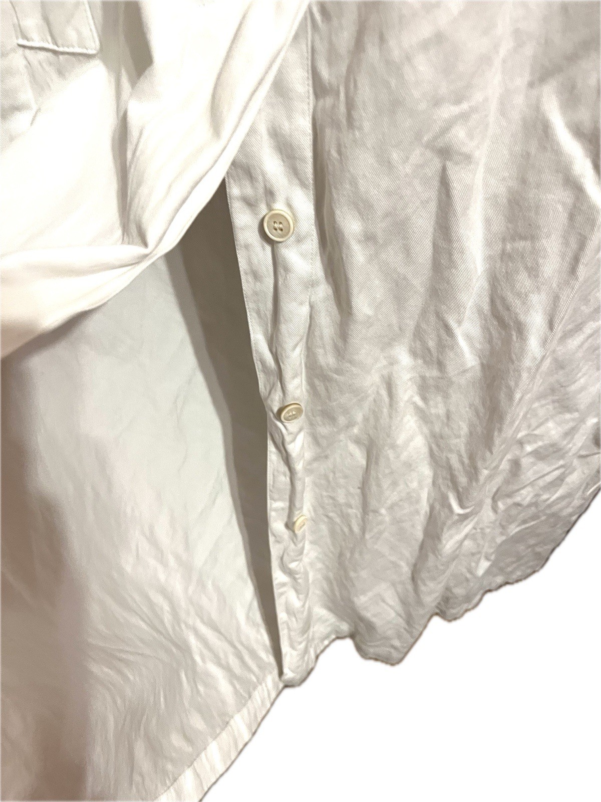 Dries Van Noten Vintage White Cotton Maxi Greatcoat Double Breasted