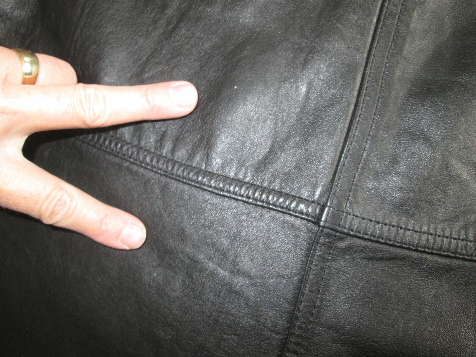 Vintage Together! 16 100% Genuine Leather Skirt 32 High Waist Maxi Long Snaps