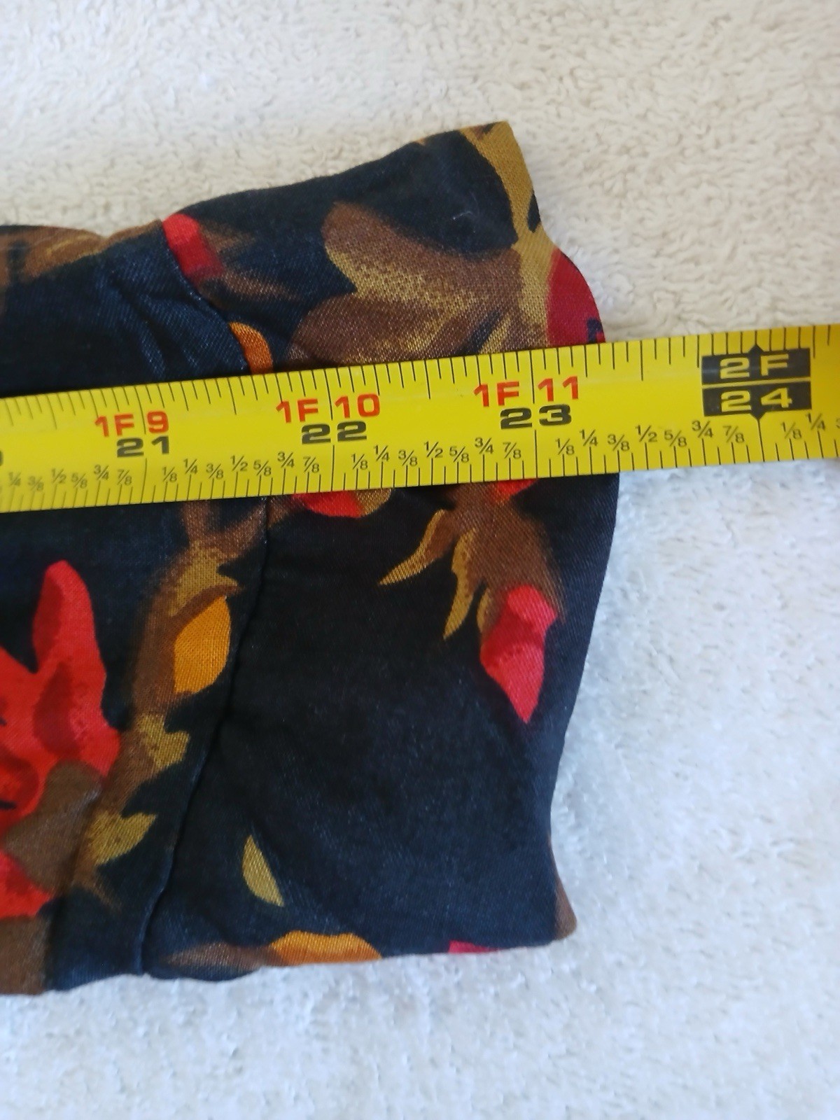 Vtg Judy Knapp 80’s 90’s Floral Long Sleeve Button up Shirt Black Red Orange L
