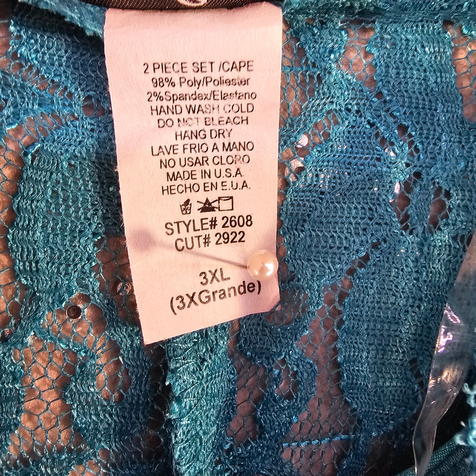 Miss Christina Dress Womens 3X Sleeveless Open Lace cardigan Vintage USA