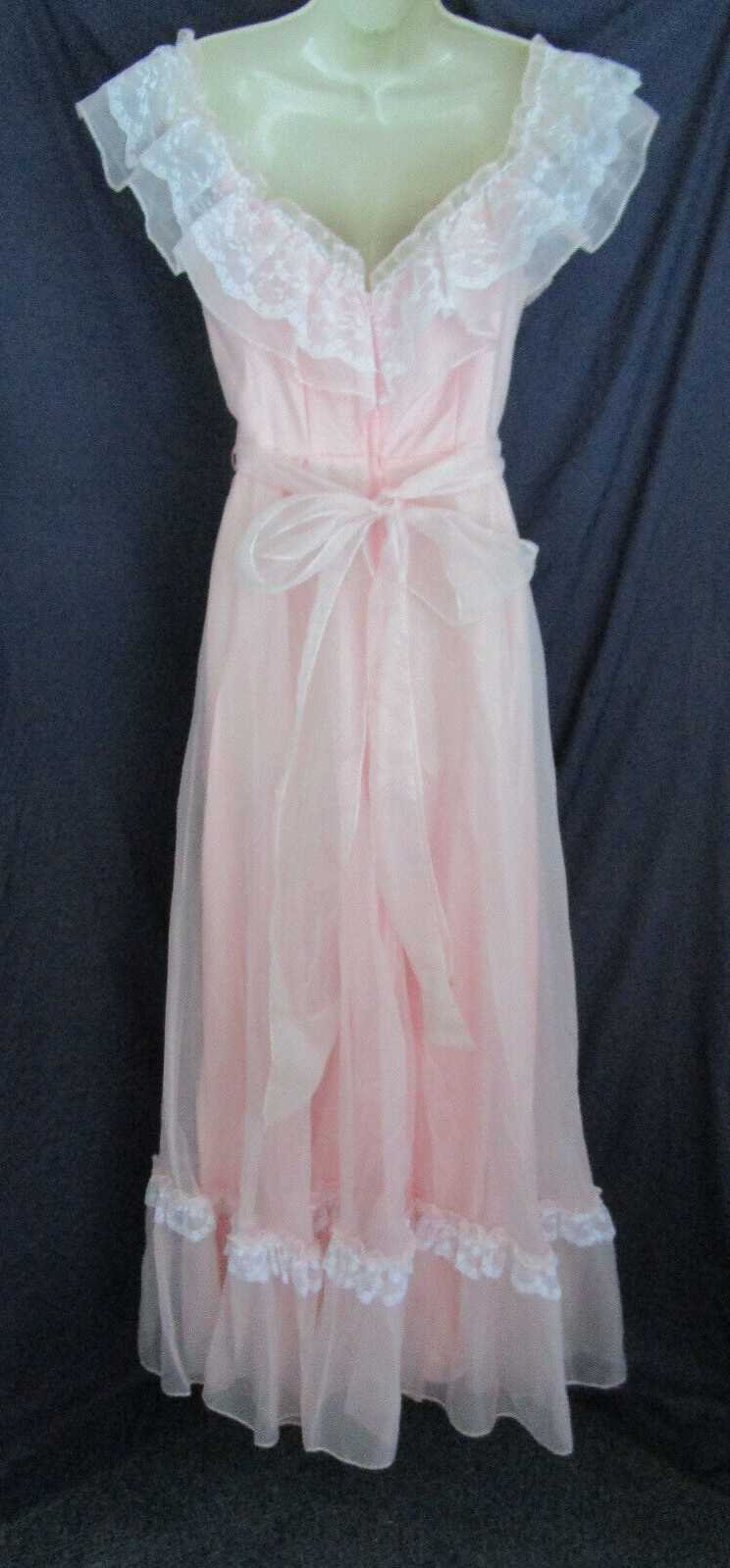 Vtg PINK Cottagecore Fancy Frocks Phyllis Gerrans Southern Belle Prom Dress 7