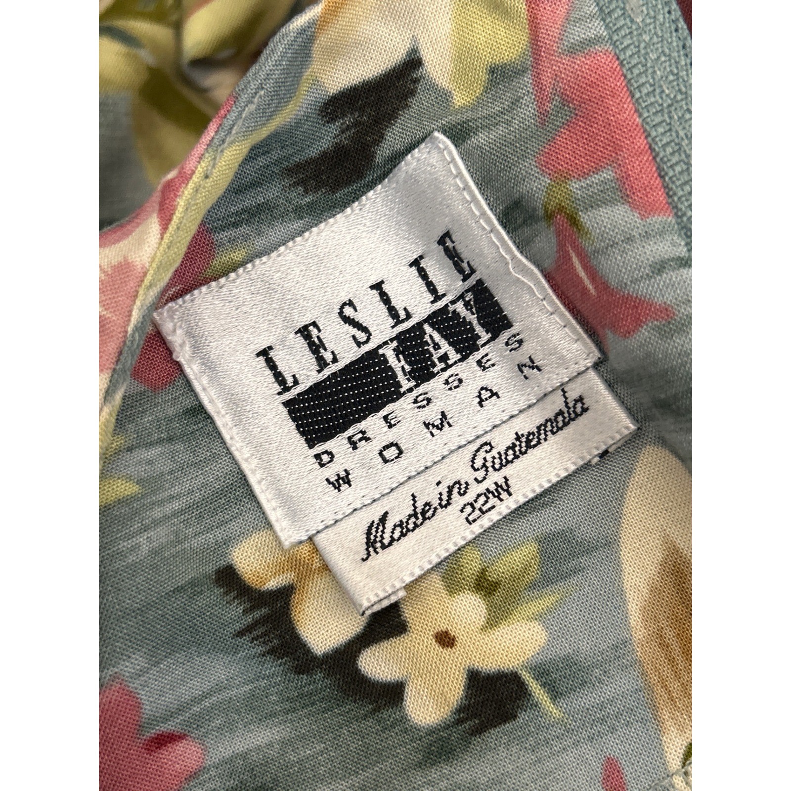 Vintage 90s Leslie Fay Floral Modest Shift Dress Tropical Coastal Grannycore 22W