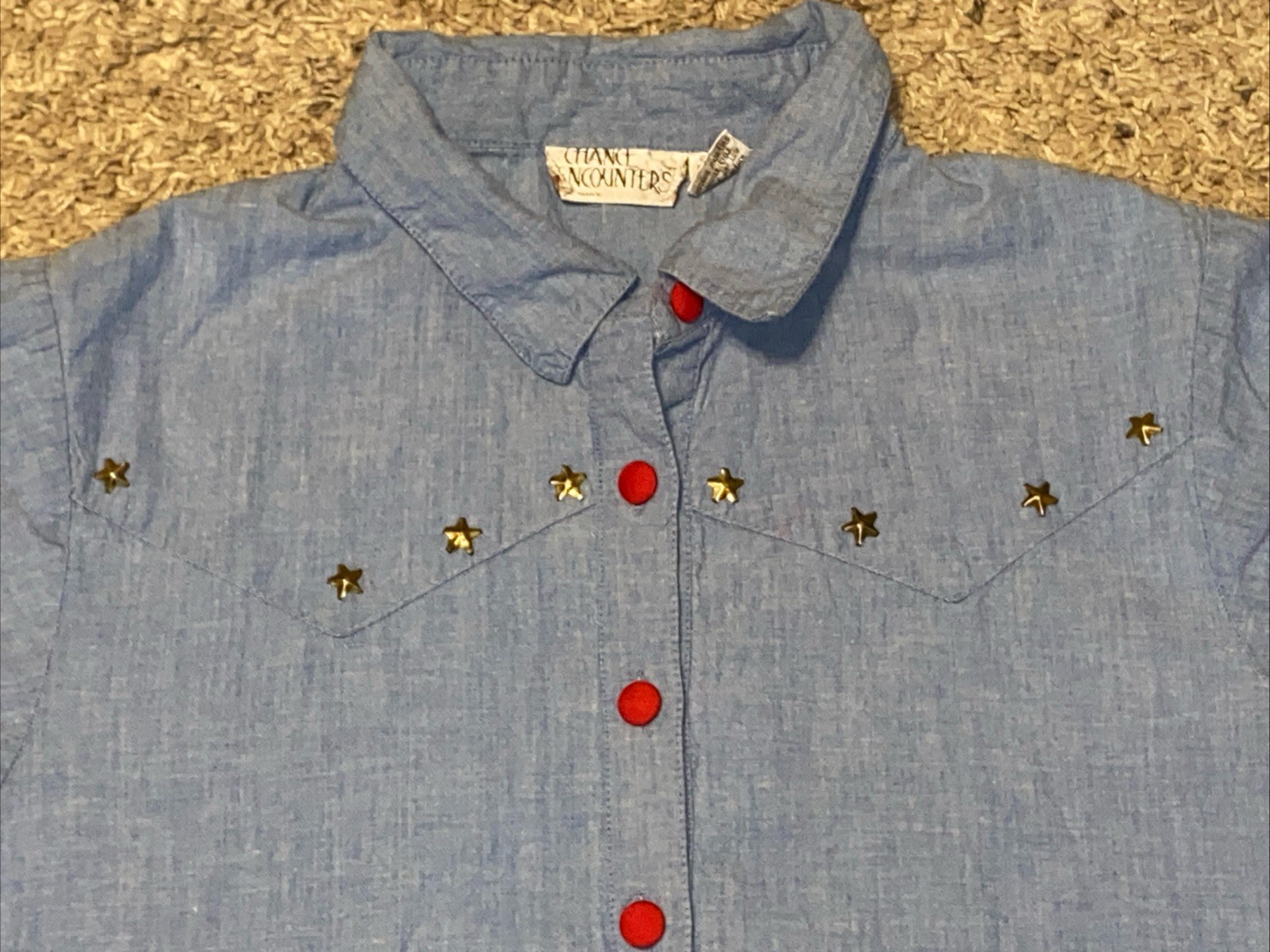 Women’s Vintage 90s Blue Western Cowgirl Embroidered Dress Size Lg Red Hat Boots