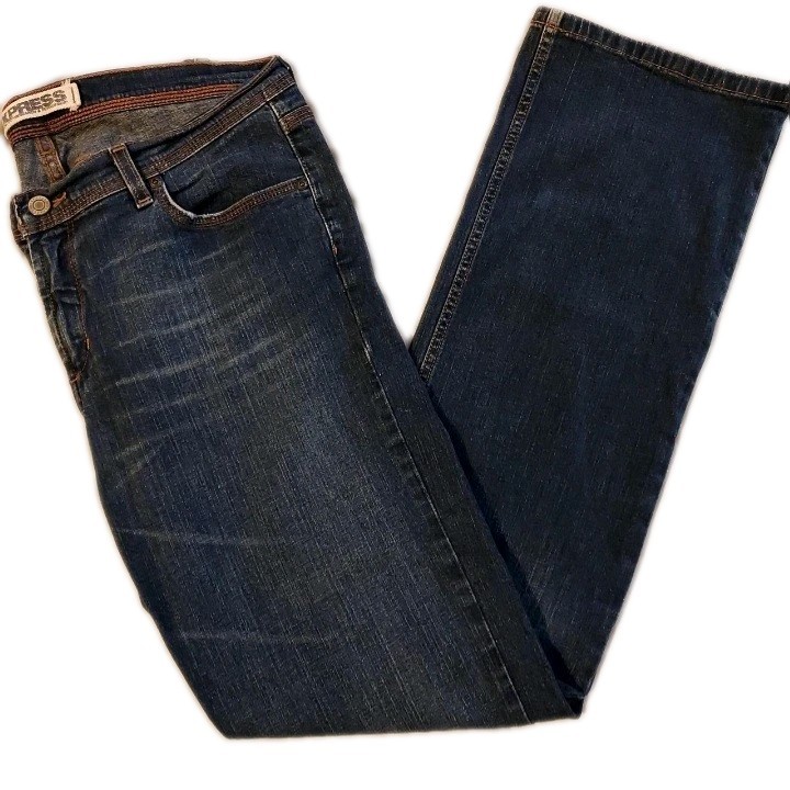 Vintage Express Denim Dark Wash Straight Leg Jeans Sz 13/14 Y2K 90’s Retro 80’s