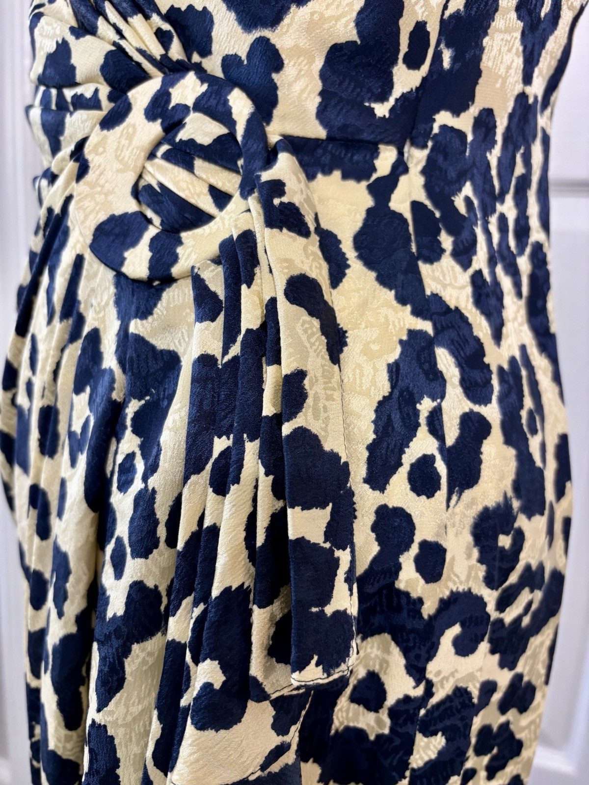 Vintage 1988 S.I.L.K.S St Gillian Silk Leopard Cocktail Dress Deadstock 6