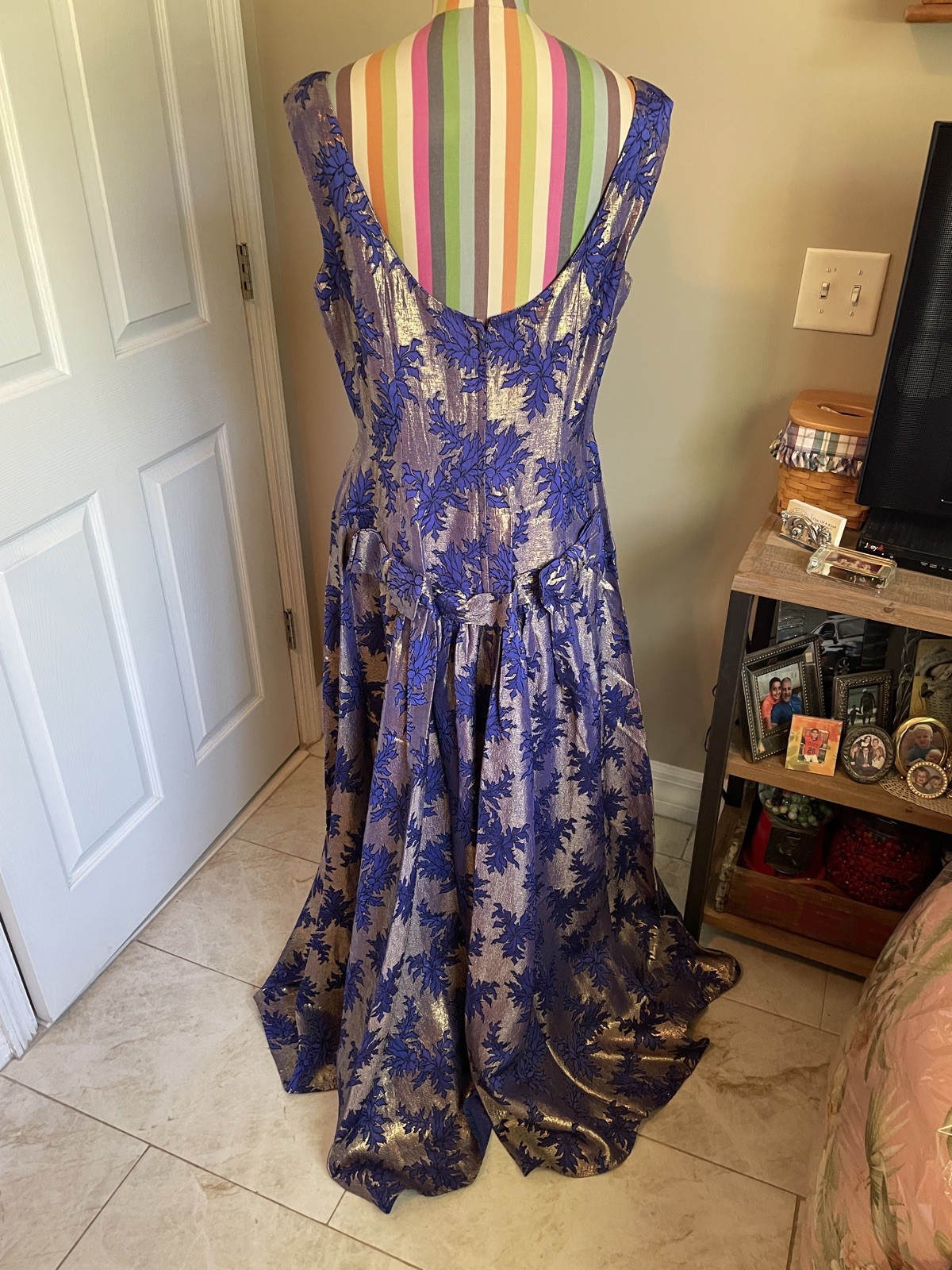 Vintage Margot Bywaters London Pamela Gown Purple/Gold