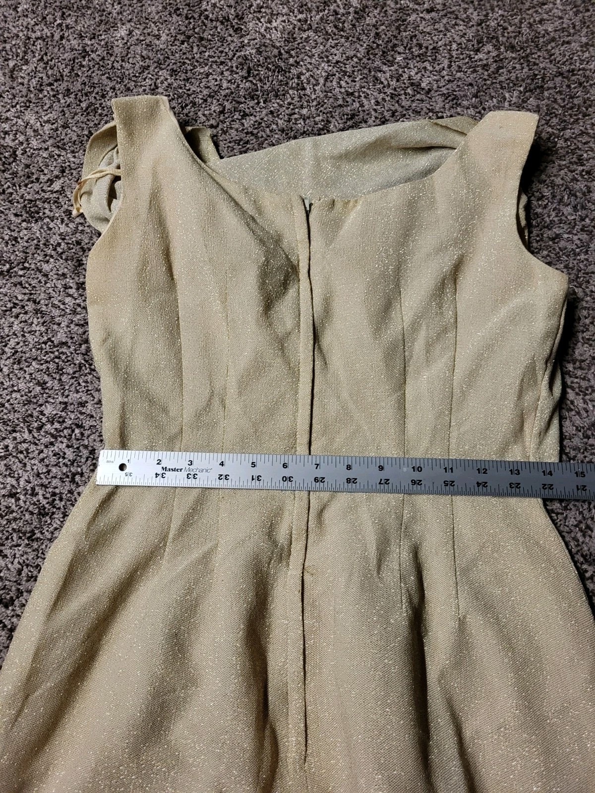 Ferman O’Grady Vintage Beige Sparkle Dress *flawed*