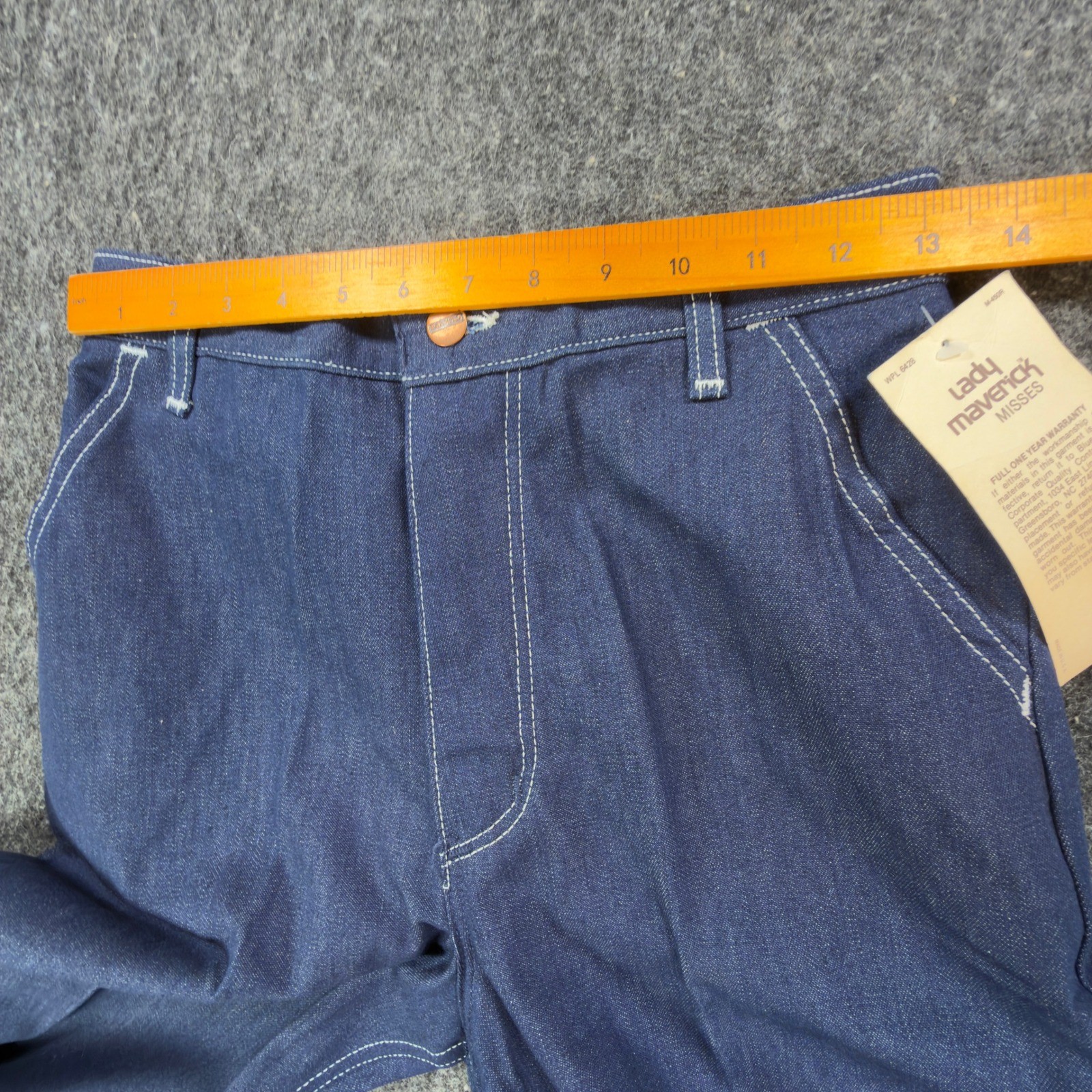 Lady Maverick Vintage 70s Jeans Women 10 Blue Cotton High Waist NWT Made in USA