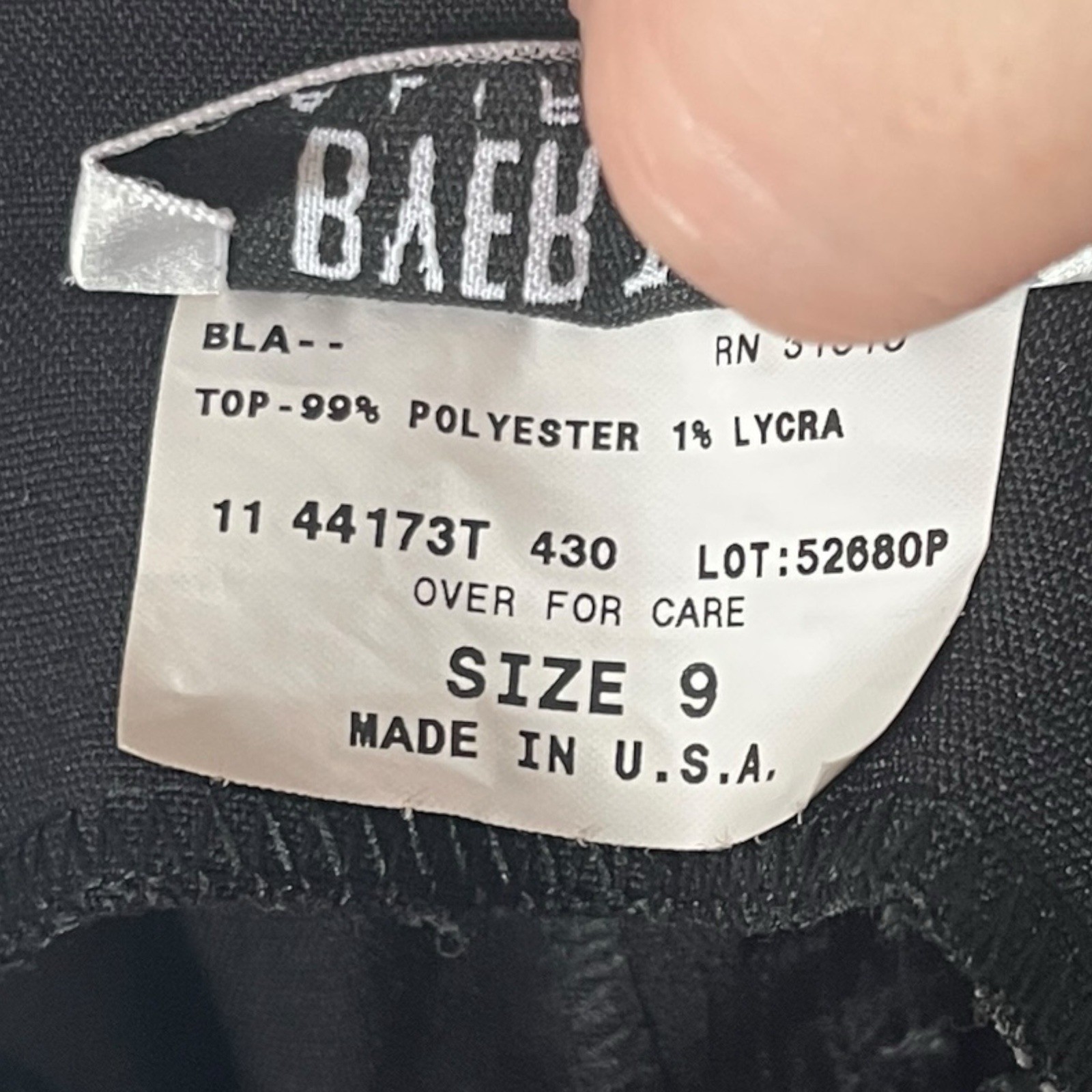 Vintage 90s Byer Too Black Sleeveless Blouse Made in USA Size 9