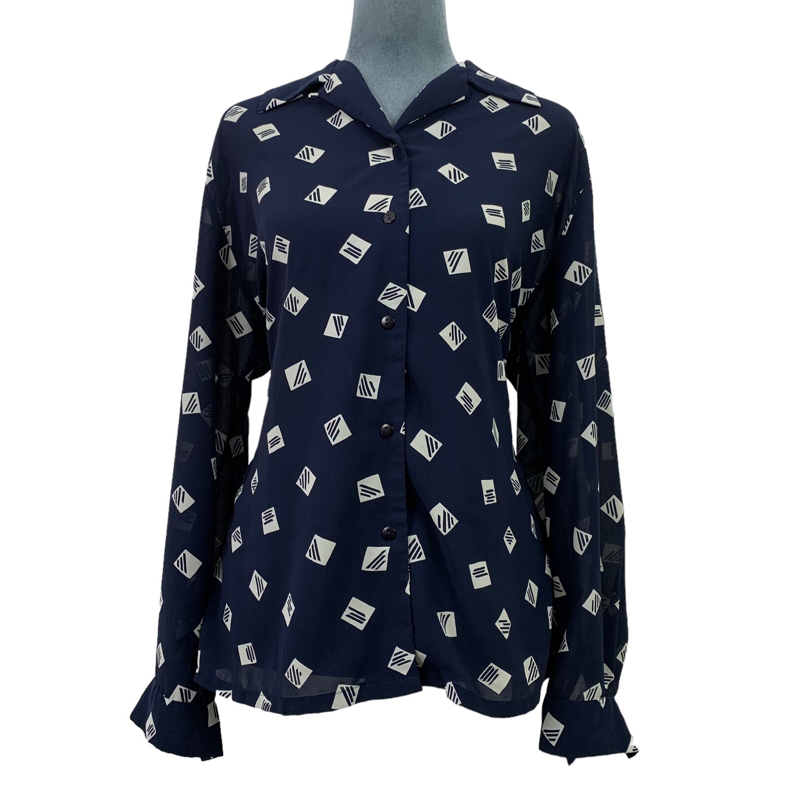 Vintage 90s Y2K Pendleton Country Sophisticates Womens 8 Geometric Print Blouse
