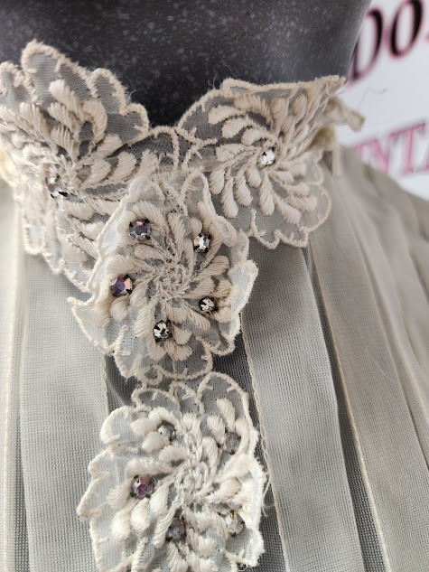 Gorgeous Vintage Jolene Cream Color Sheer Blouse 1950’s Swing Rockabilly