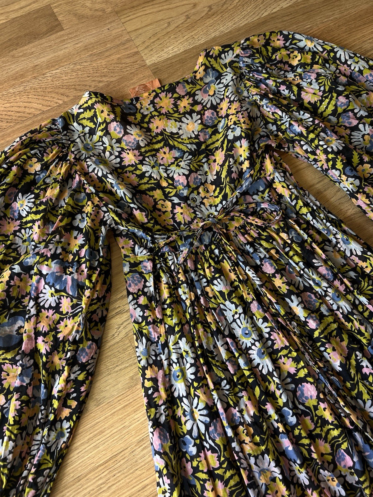 Vintage 70’s Rare Alley Cat By Betsey Johnson Floral Balloon Sleeve Maxi Dress
