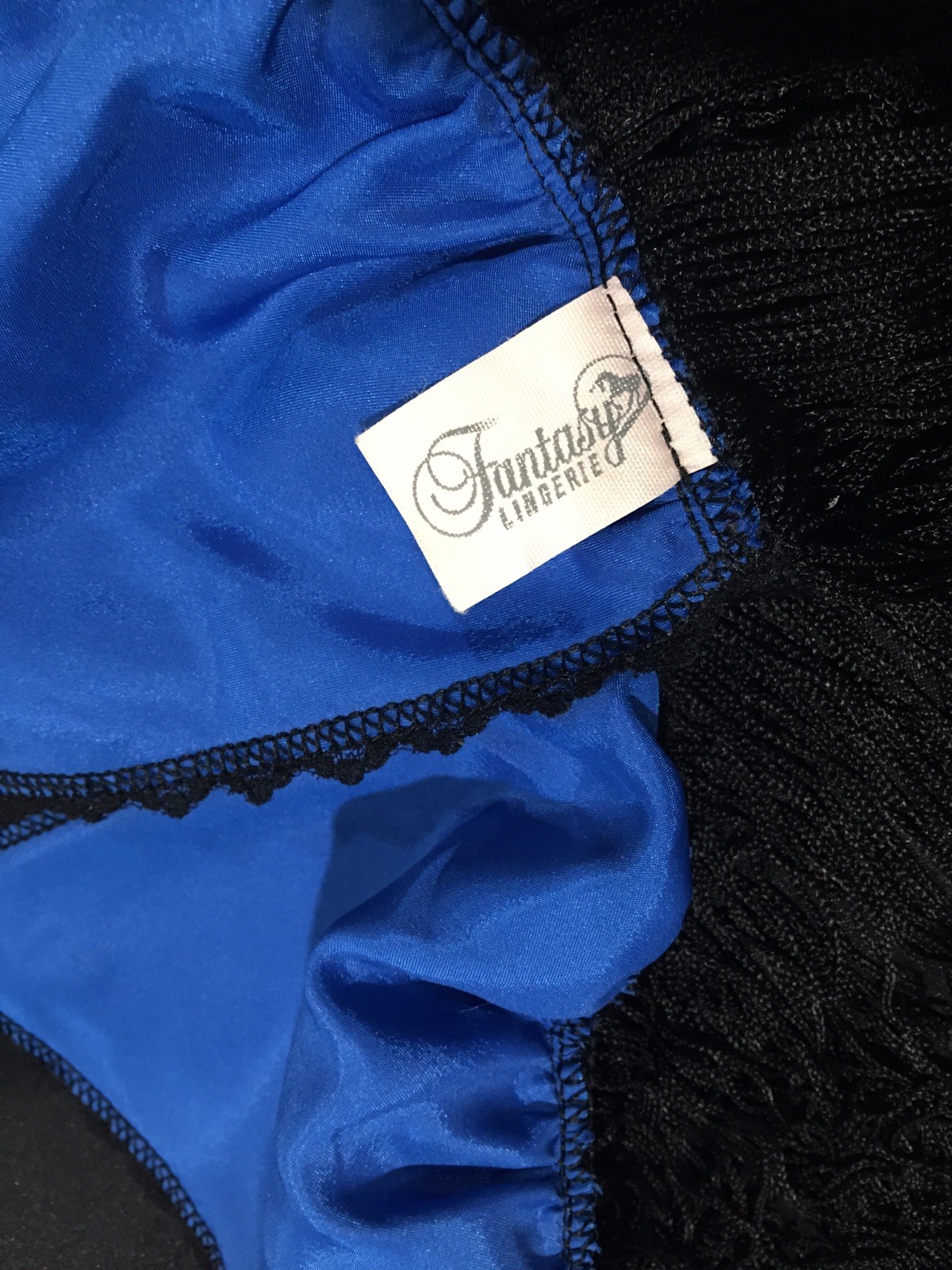 Vtg Fantasy Fringe Festival Nylon Bra Lingerie Top S USA