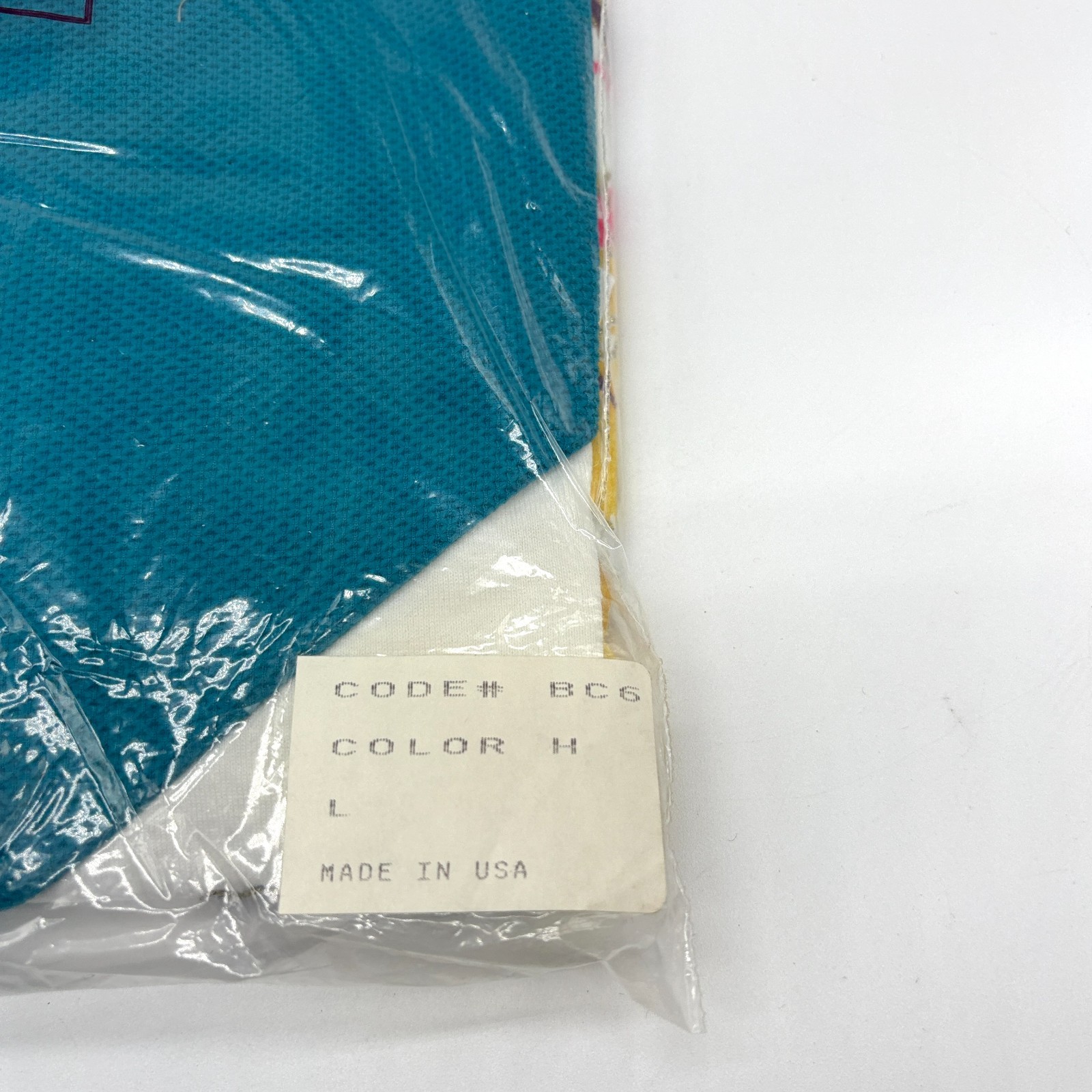 Vintage Haband Womens Collared Floral Shirt DEADSTOCK Teal White Sz L New READ!