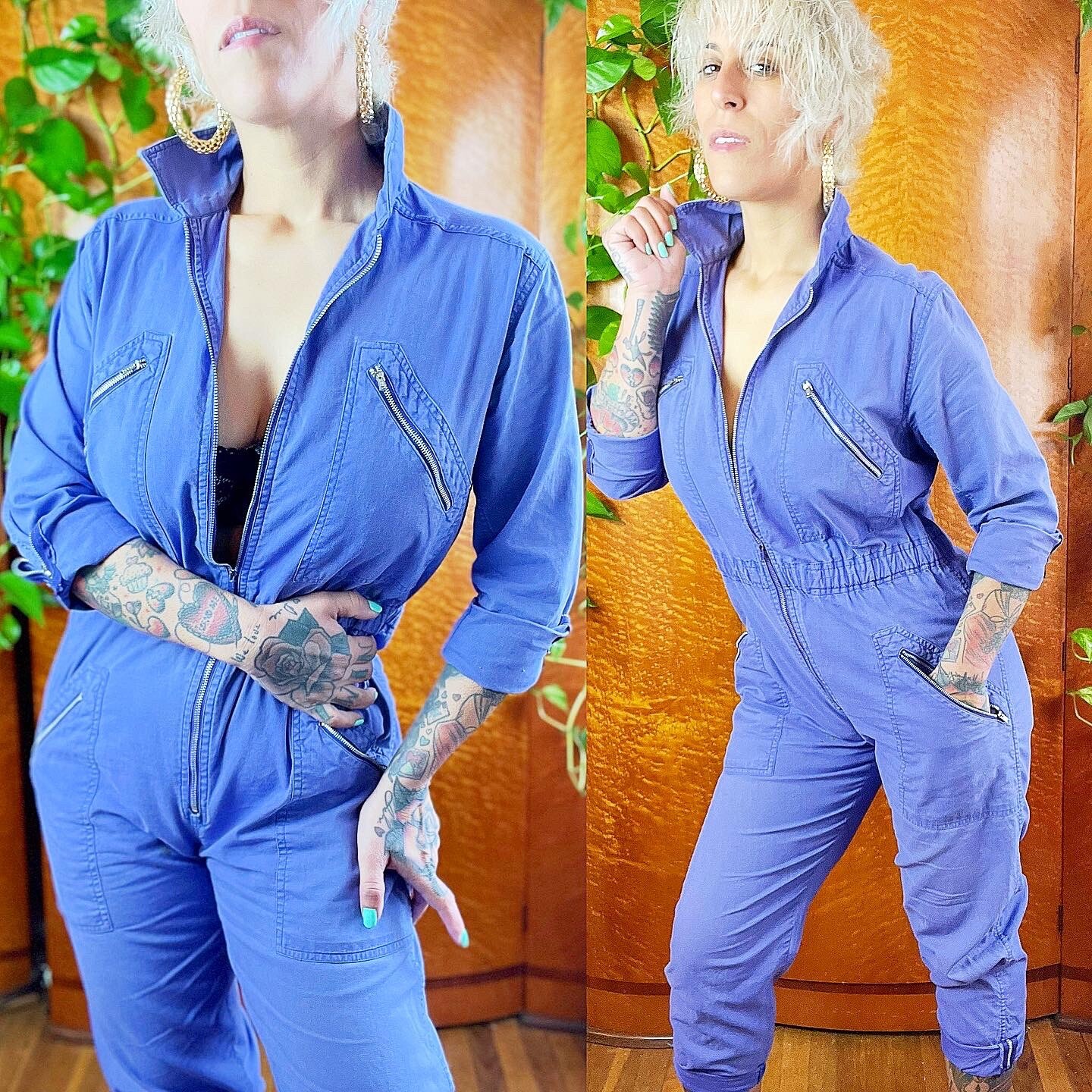 FRENCH CONNECTION 80s 80’s Vintage does 40’s 40s Boiler Utility Suit Jumpsuit S