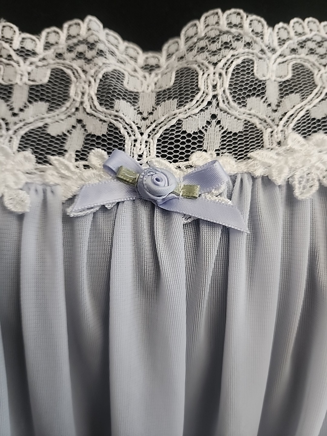 Vintage Nightgown Nighty Babydoll Slip Dress Lace 50’s 60’s Cottagecore New Blue