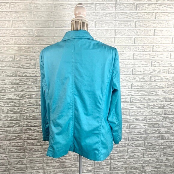 Vintage TanJay Blue Faux Leather Jacket Size 18W