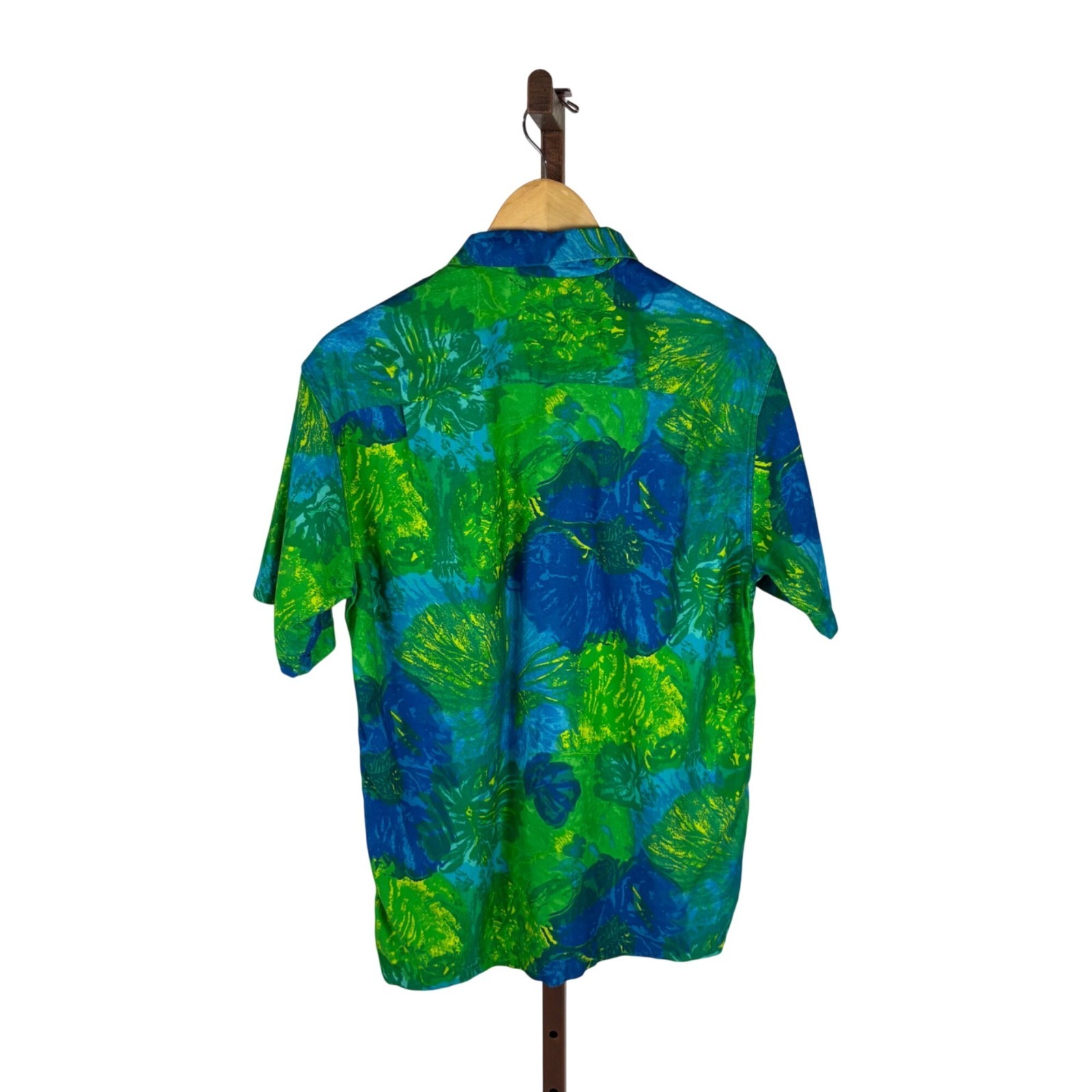 Vintage 50s Hawaiian Honeymoon Set Blue Green His & Hers Matching Dress Shirt