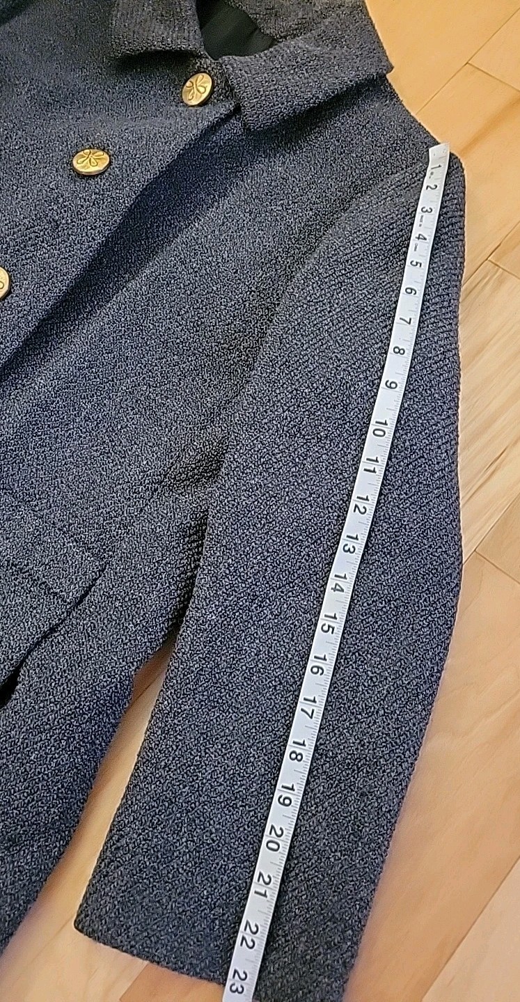 Vtg Sycamore De Jongs 100% Pure Wool Coat Made In USA Gray Approx Size Sm – M*