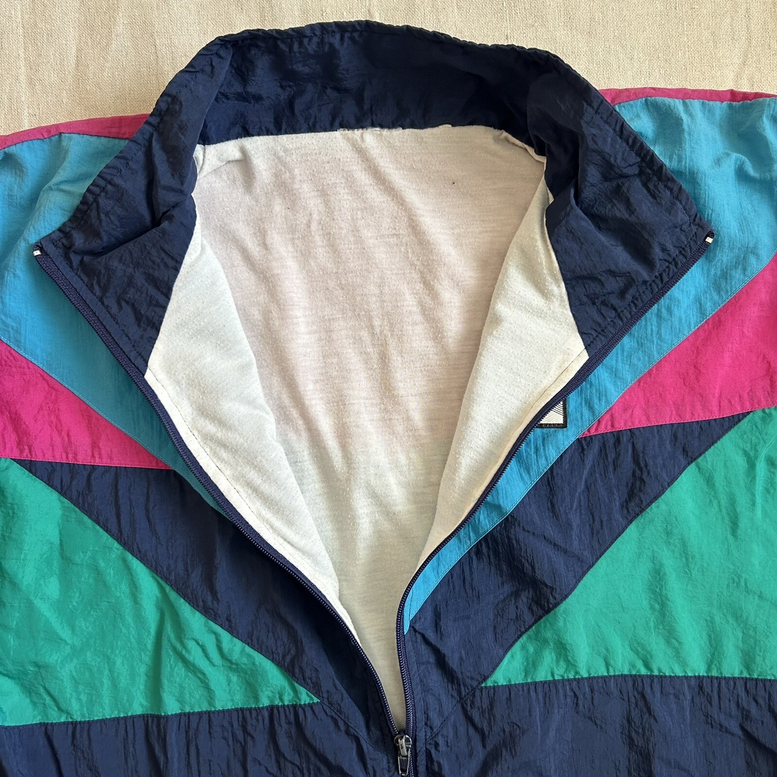 Vtg Track Suit Prince Sports Wear Womens L/XL Jacket 80s Retro Athleisure No Tag