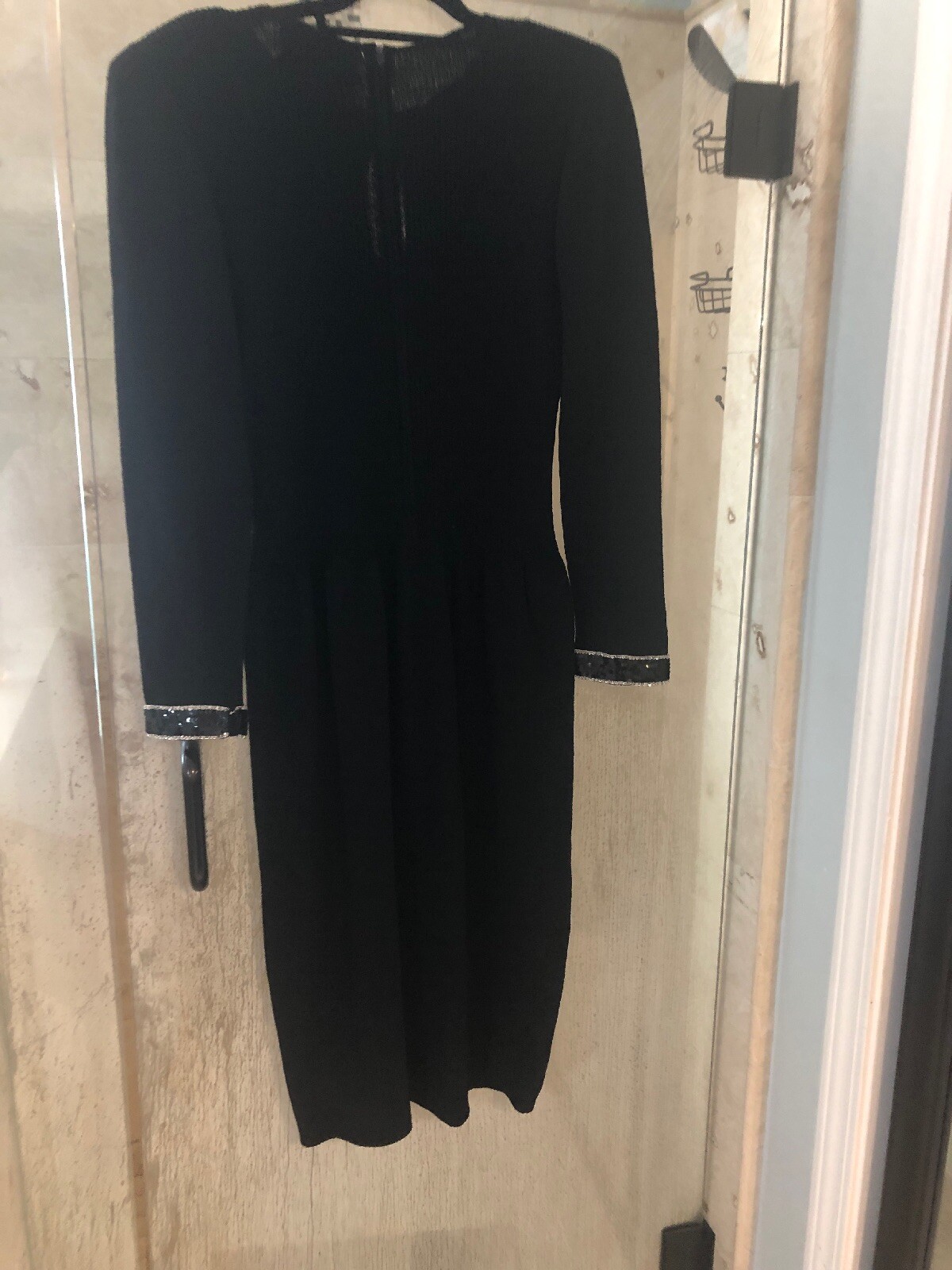 VTG Saks Fifth Cutout Sexy Embellished Sweater Dress DON SAYRES WELLMORE S M
