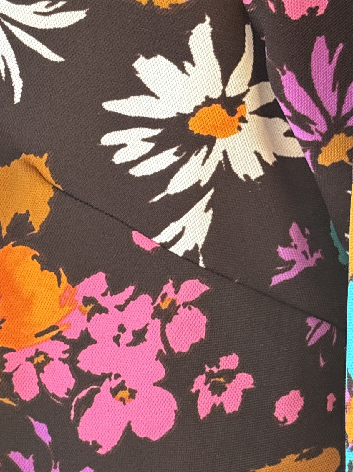 Vintage Terry of Chicago Women’s 1960-70 Mod Floral 1/4 Zip Tunic Top