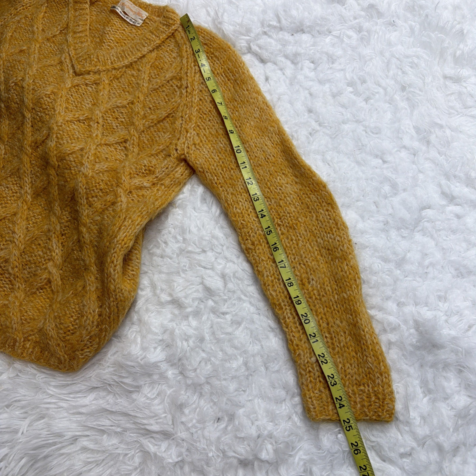 Rare! Vintage 1950’s Montgomery Ward Sweater Wool Mohair Argyle Thick Knit Italy